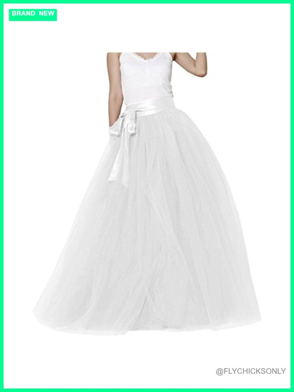Women's Long Tutu Tulle Skirt High Rise Full Tiered Dance Party Evening